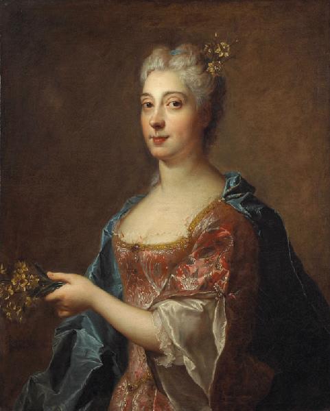 Wikioo.org - The Encyclopedia of Fine Arts - Painting, Artwork by Jean François De Troy - Portrait de Mme Le Prestre