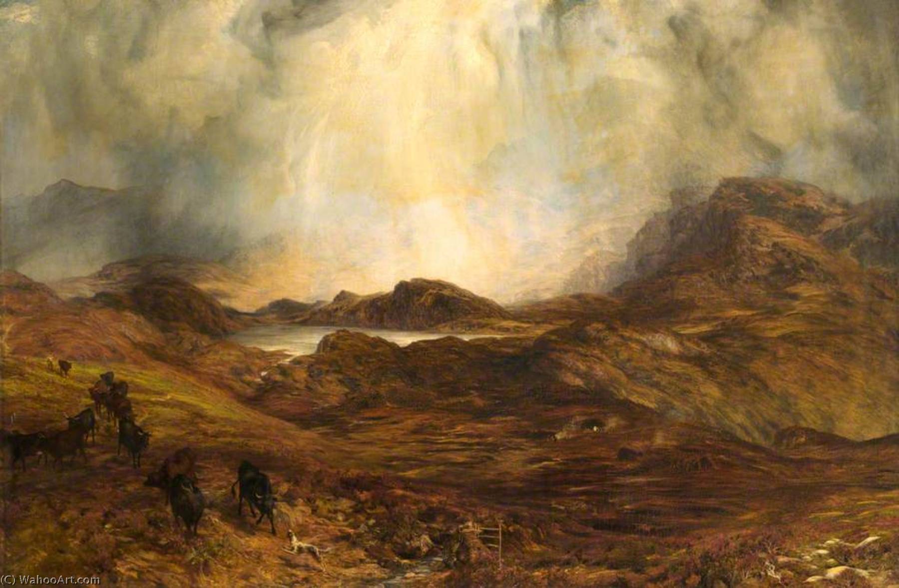 Wikioo.org - The Encyclopedia of Fine Arts - Painting, Artwork by Henry Clarence Whaite - Mountains in Wales