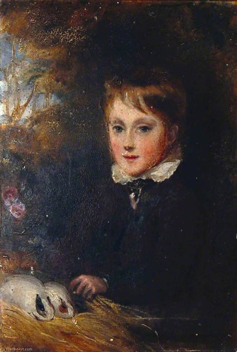 Wikioo.org - The Encyclopedia of Fine Arts - Painting, Artwork by Joseph Arthur Palliser Severn - Charles 'Carlino' Brown (1820–1901), Aged 6