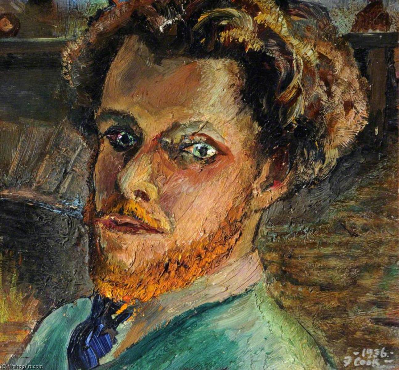 Wikioo.org - The Encyclopedia of Fine Arts - Painting, Artwork by Francis Ferdinand Maurice Cook - Self Portrait with a Beard, Aged 29, at Porthallow