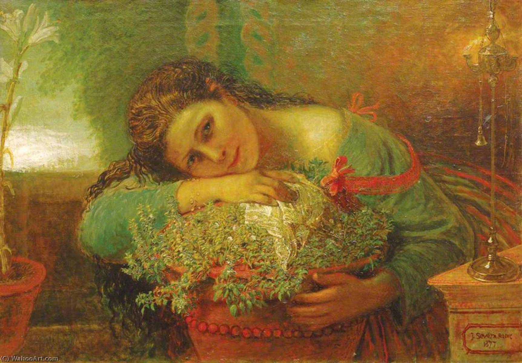Wikioo.org - The Encyclopedia of Fine Arts - Painting, Artwork by Joseph Arthur Palliser Severn - Isabella, or the Pot of Basil