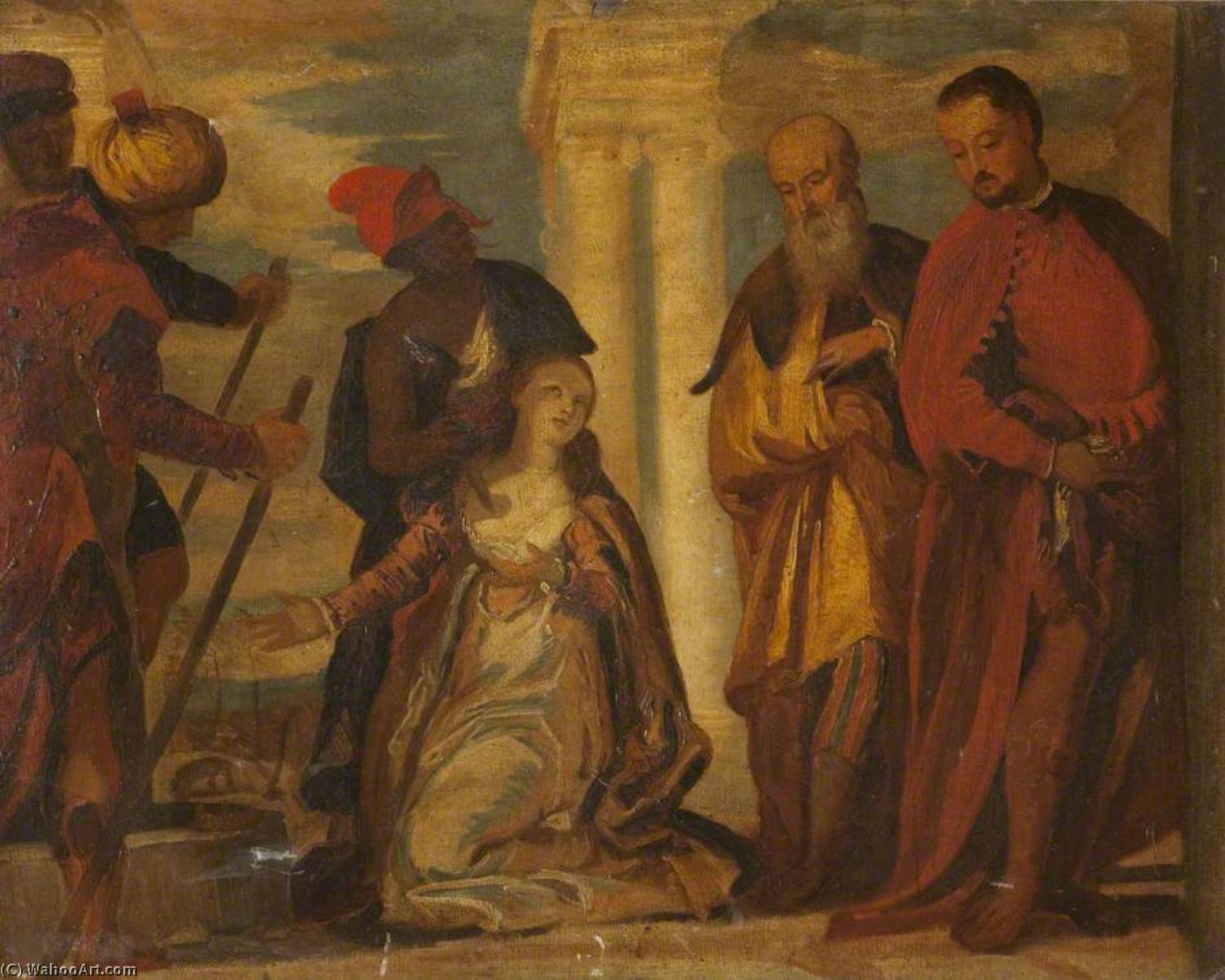 Wikioo.org - The Encyclopedia of Fine Arts - Painting, Artwork by Joseph Arthur Palliser Severn - Saint Agata Martyr (after Paolo Veronese)