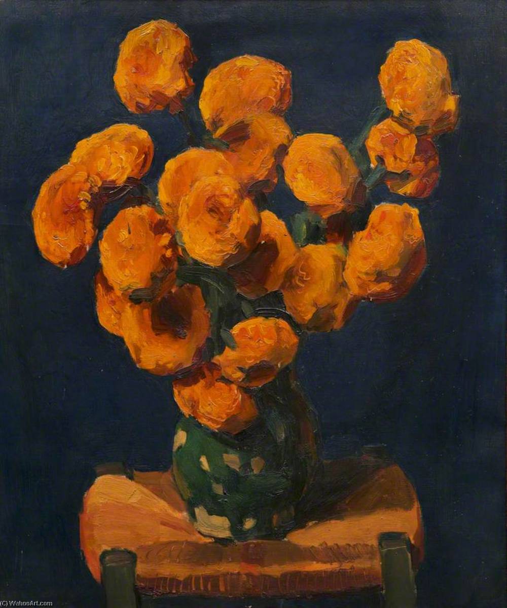 Wikioo.org - The Encyclopedia of Fine Arts - Painting, Artwork by Evan Walters - Still Life with Chrysanthemums