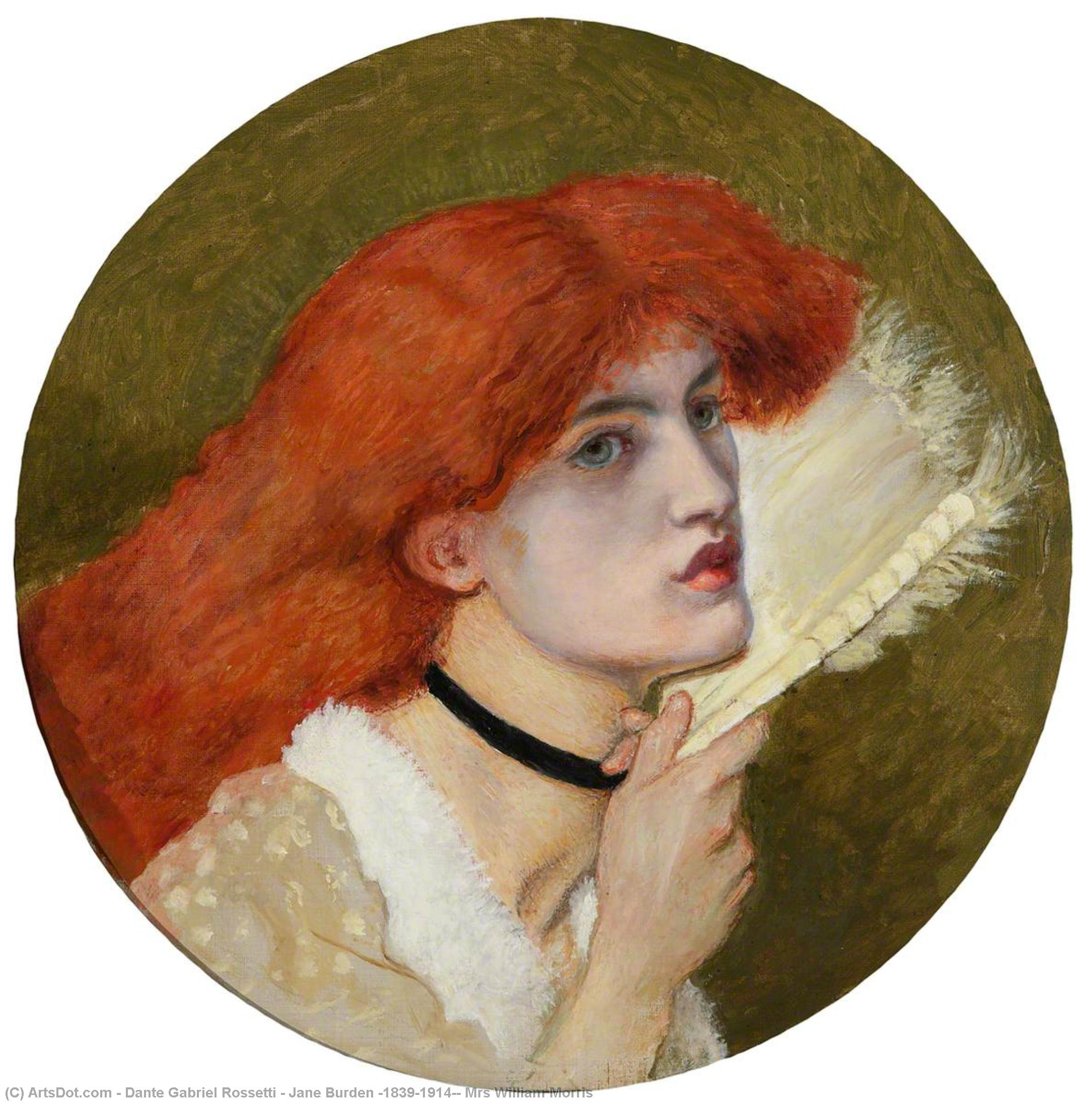 Wikioo.org – La Enciclopedia de las Bellas Artes - Pintura, Obras de arte de Dante Gabriel Rossetti - jane carga ( 1839–1914 ) , Señorita Guillermo Morris