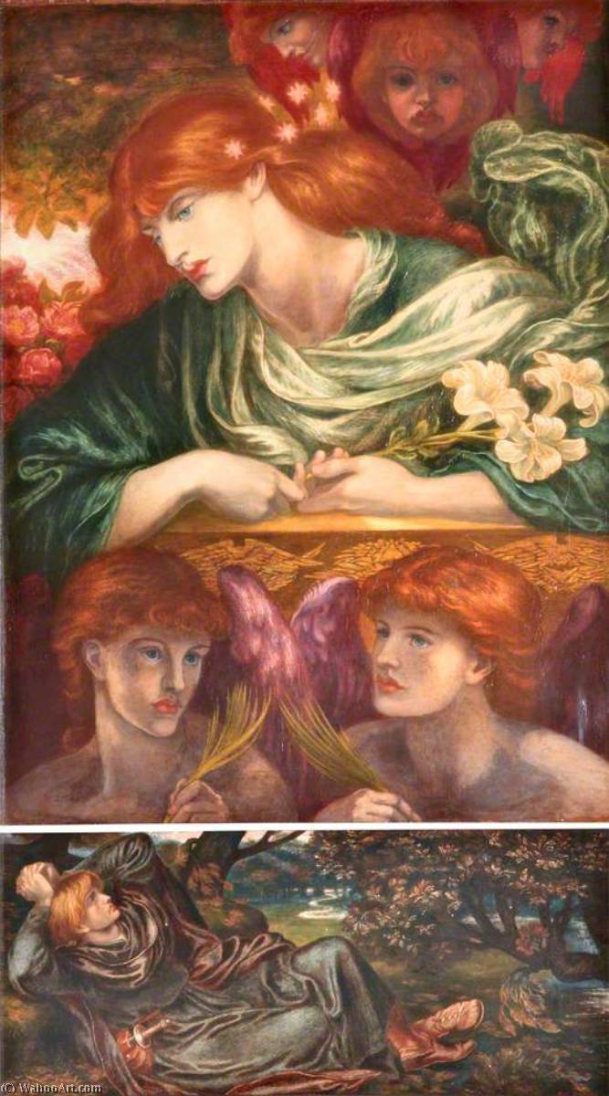 Wikioo.org - The Encyclopedia of Fine Arts - Painting, Artwork by Dante Gabriel Rossetti - The Blessed Damozel