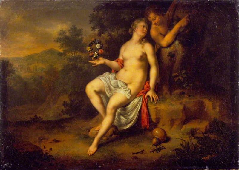 Wikioo.org - The Encyclopedia of Fine Arts - Painting, Artwork by Willem Van Mieris - Paris and Oenone