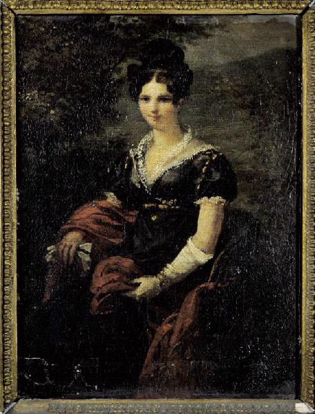 Wikioo.org - The Encyclopedia of Fine Arts - Painting, Artwork by François Joseph Heim - Esquisse pour le portrait de Madame de Mirbel