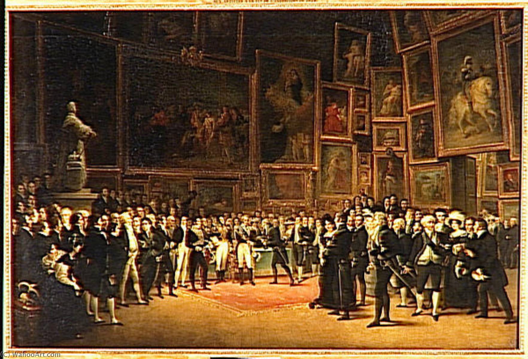 Wikioo.org - The Encyclopedia of Fine Arts - Painting, Artwork by François Joseph Heim - CHARLES X DISTRIBUANT DES RECOMPENSES AUX ARTISTES EXPOSANTS DU SALON DE 1824 AU LOUVRE, LE 15 JANVIER 1825