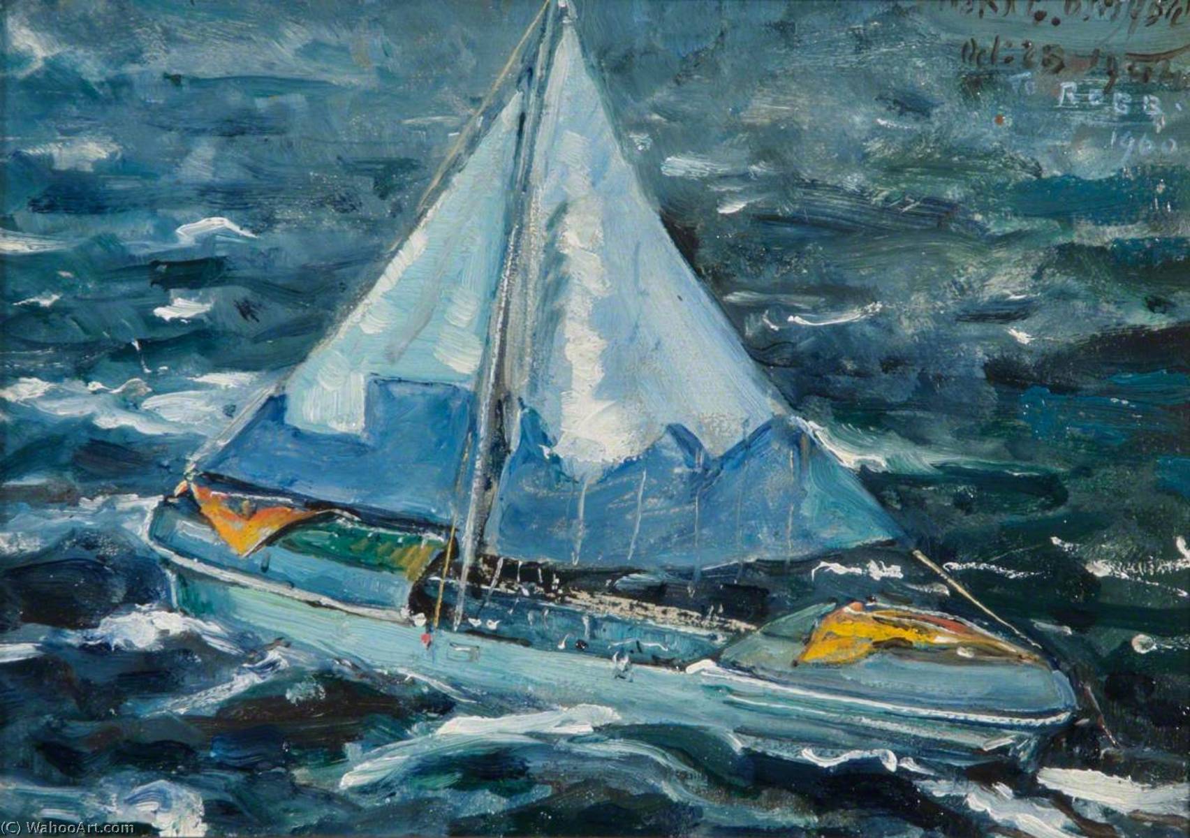 Wikioo.org - The Encyclopedia of Fine Arts - Painting, Artwork by Frank Ernest Beresford - Air Sea Rescue Lifeboat