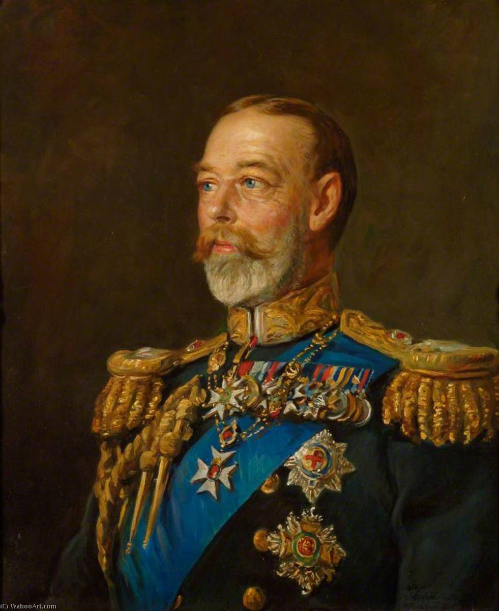 Wikioo.org - The Encyclopedia of Fine Arts - Painting, Artwork by Frank Ernest Beresford - George V (1865–1936) (after Arthur Stockdale Cope)