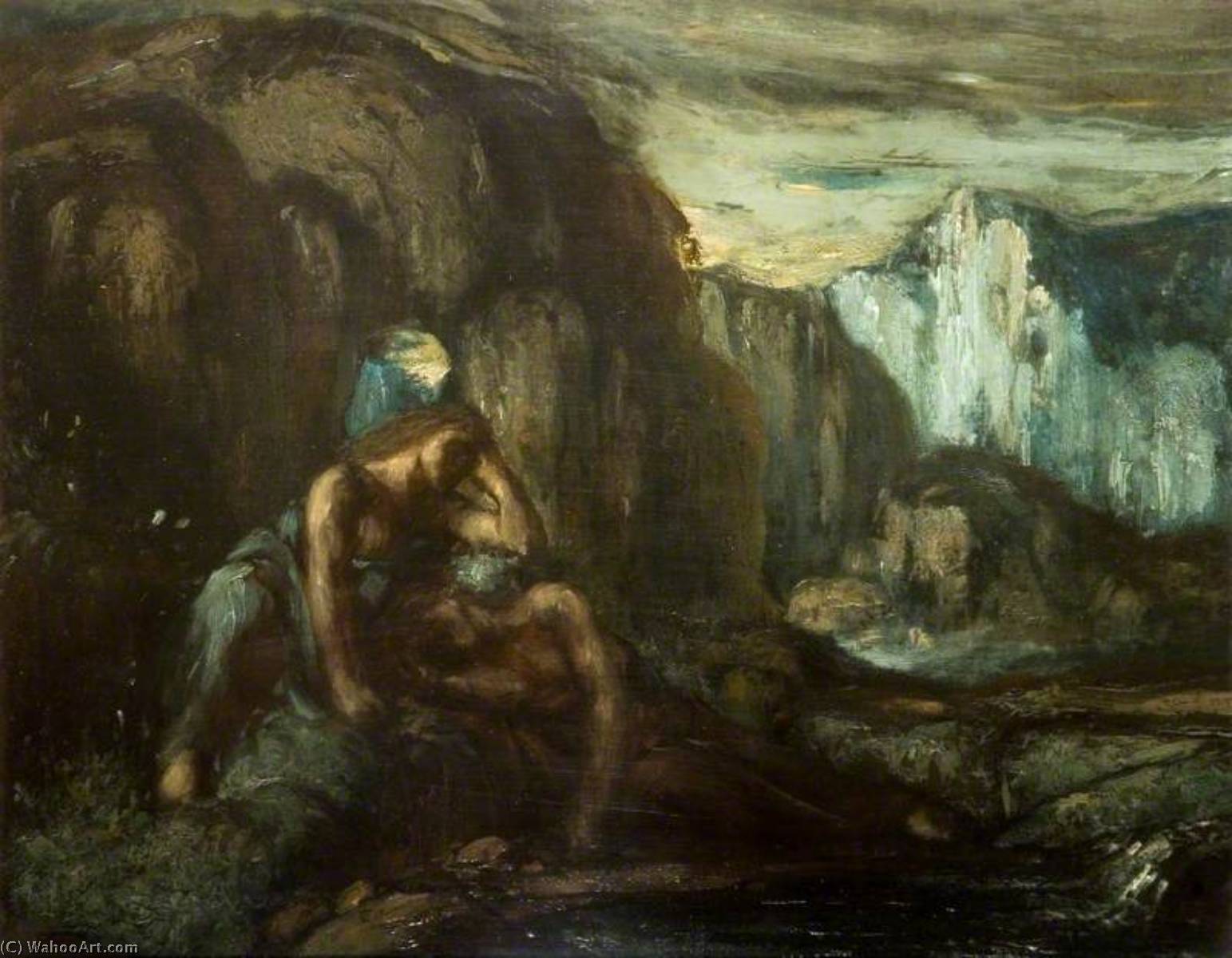 WikiOO.org - אנציקלופדיה לאמנויות יפות - ציור, יצירות אמנות Charles De Sousy Ricketts - Tobias and the Angel