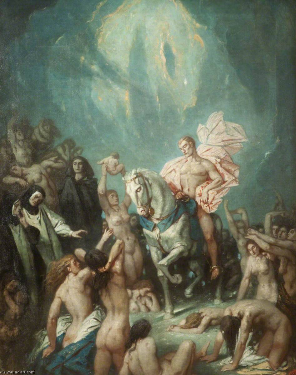WikiOO.org - Enciklopedija dailės - Tapyba, meno kuriniai Charles De Sousy Ricketts - Don Juan in Hell