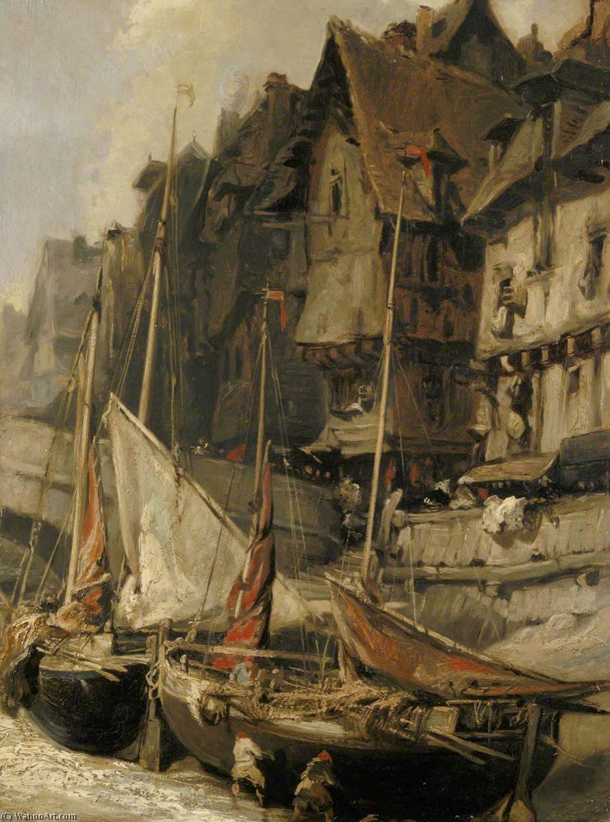 Wikioo.org – L'Encyclopédie des Beaux Arts - Peinture, Oeuvre de Eugène Louis Gabriel Isabey - Port Scène