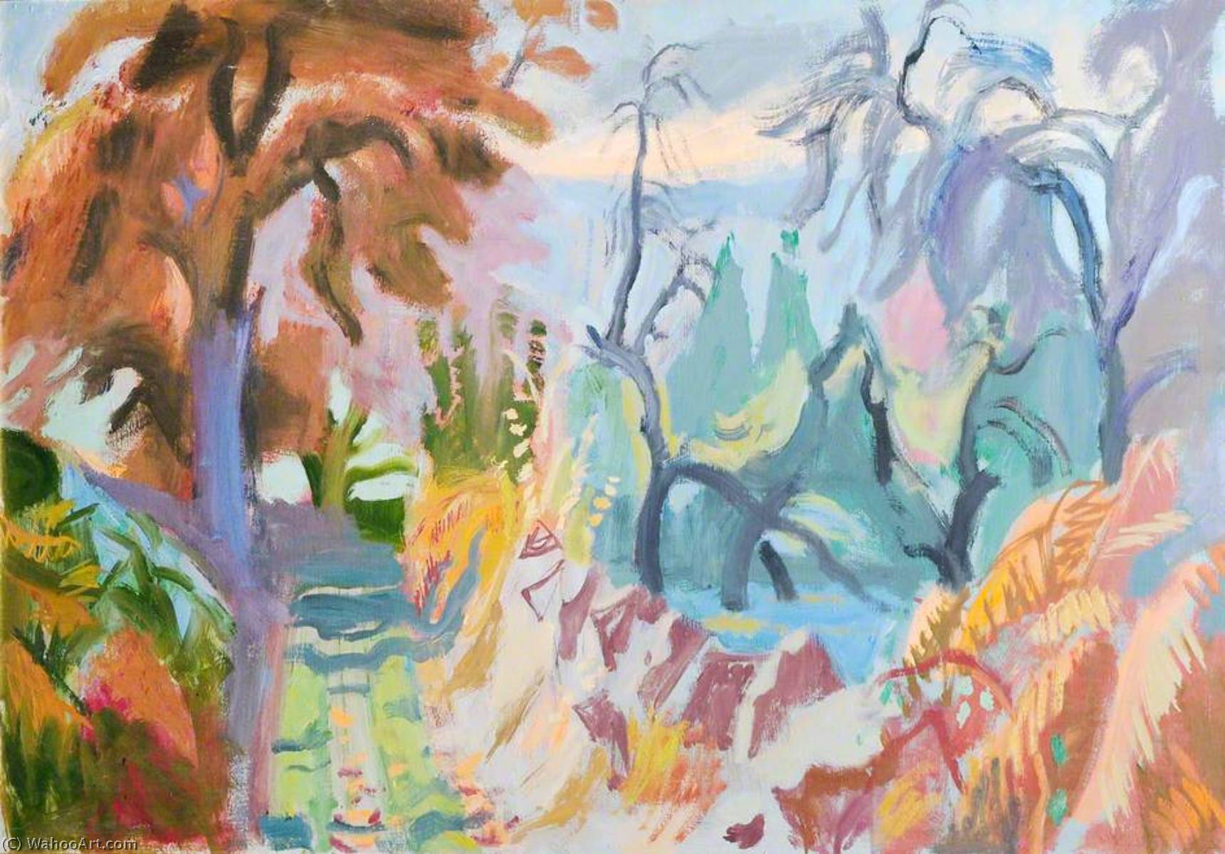 Wikioo.org - The Encyclopedia of Fine Arts - Painting, Artwork by Hans Feibusch - Autumn Lands No.2