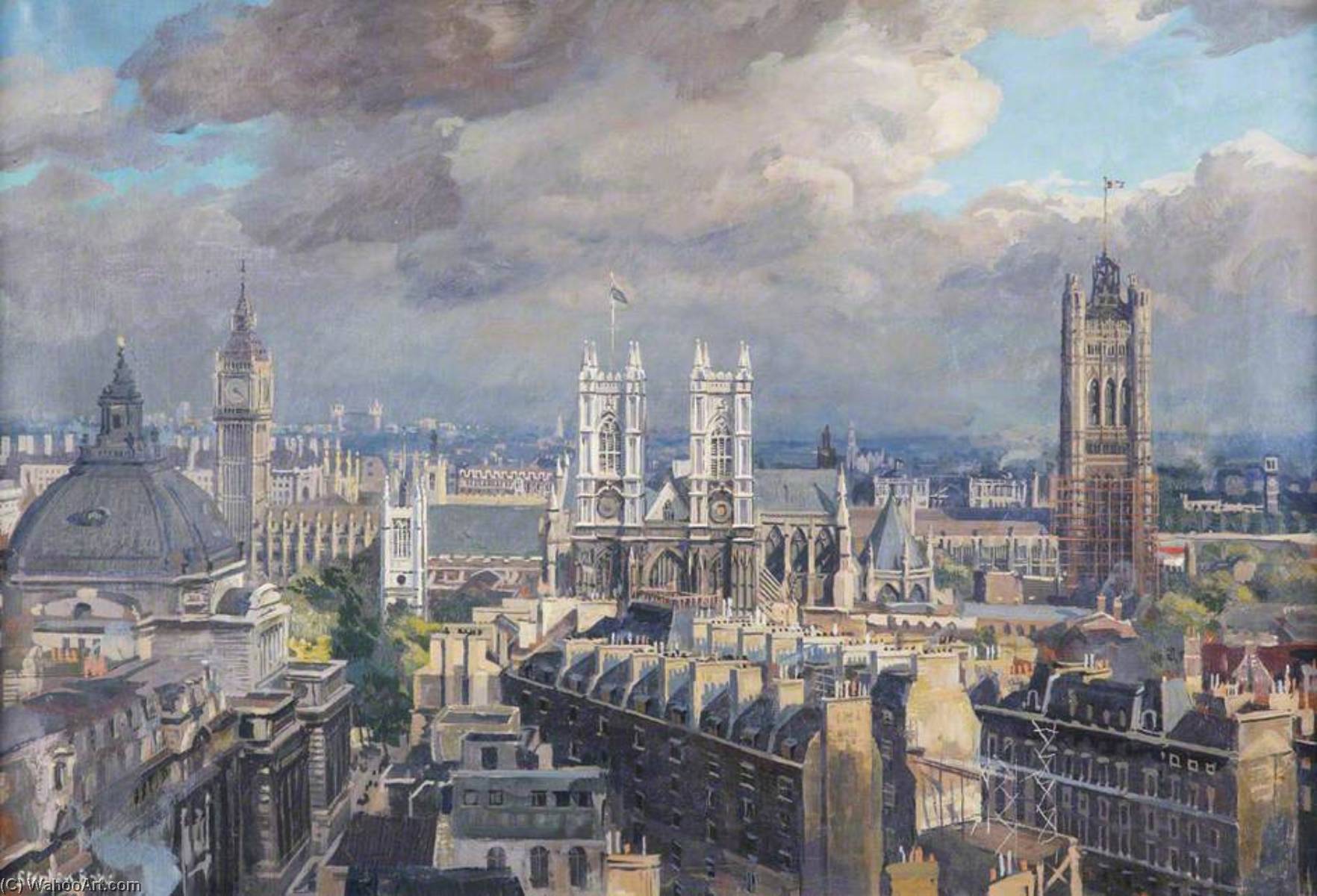 Wikioo.org - The Encyclopedia of Fine Arts - Painting, Artwork by Stephen Bone - Westminster, London