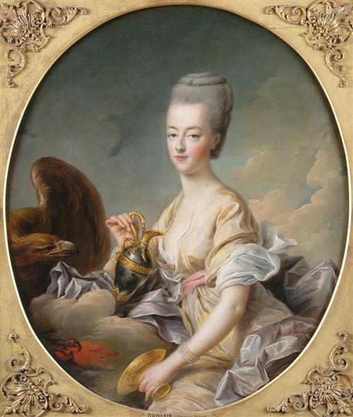 Wikioo.org – L'Encyclopédie des Beaux Arts - Peinture, Oeuvre de François Hubert Drouais - Madame la Dauphine Marie Antoinette , en hébé