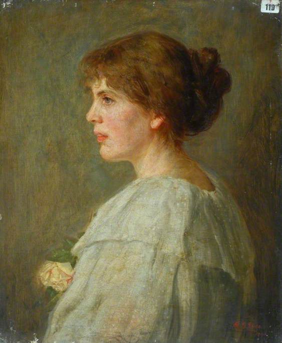 Wikioo.org - The Encyclopedia of Fine Arts - Painting, Artwork by Reginald Grenville Eves - Female Portrait