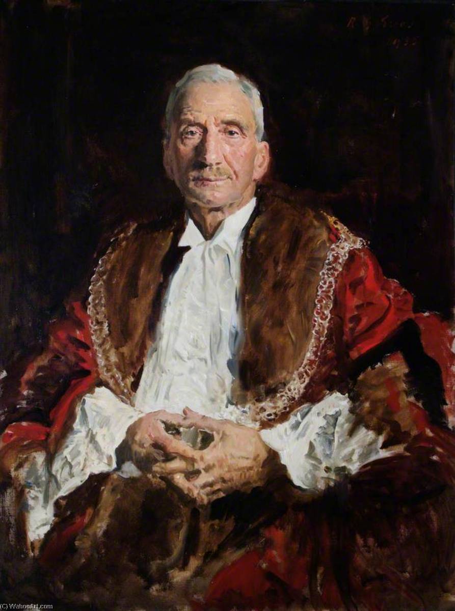 Wikioo.org - The Encyclopedia of Fine Arts - Painting, Artwork by Reginald Grenville Eves - Sir Alfred Woodgate (1860–1943), Mayor of Kingston (1932–1935)