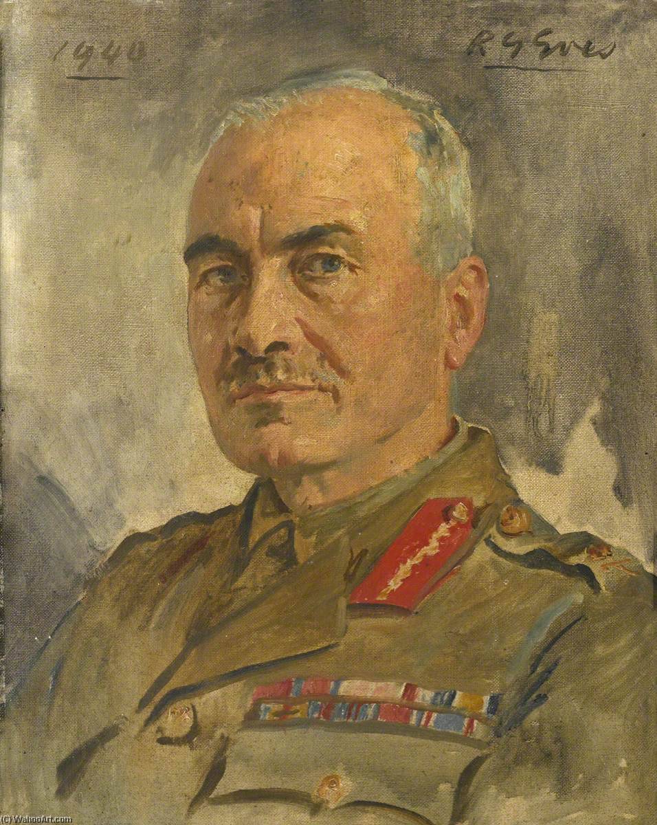 Wikioo.org - The Encyclopedia of Fine Arts - Painting, Artwork by Reginald Grenville Eves - Lieutenant General Sir Ronald Forbes Adam (1885–1982), Bt, c.1940
