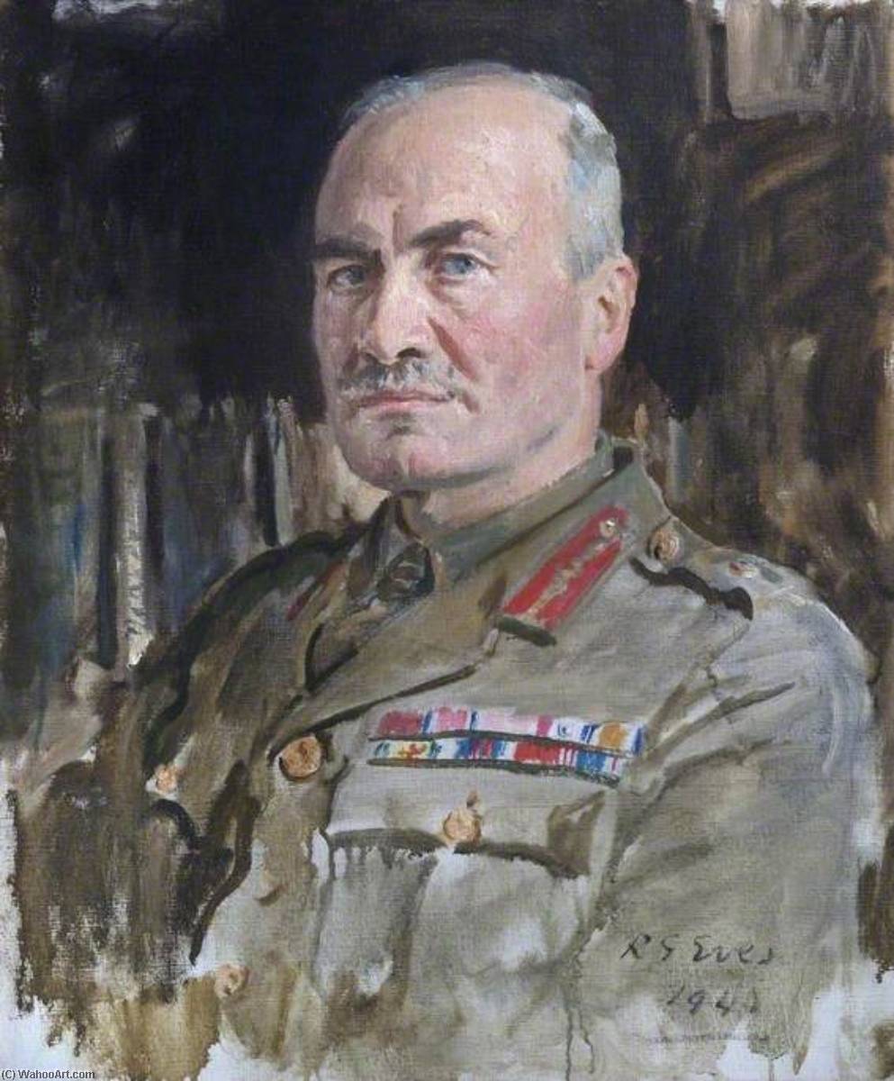 Wikioo.org - The Encyclopedia of Fine Arts - Painting, Artwork by Reginald Grenville Eves - Lieutenant General Sir Ronald Adam (1896–1979), Bt, CB, DSO, OBE