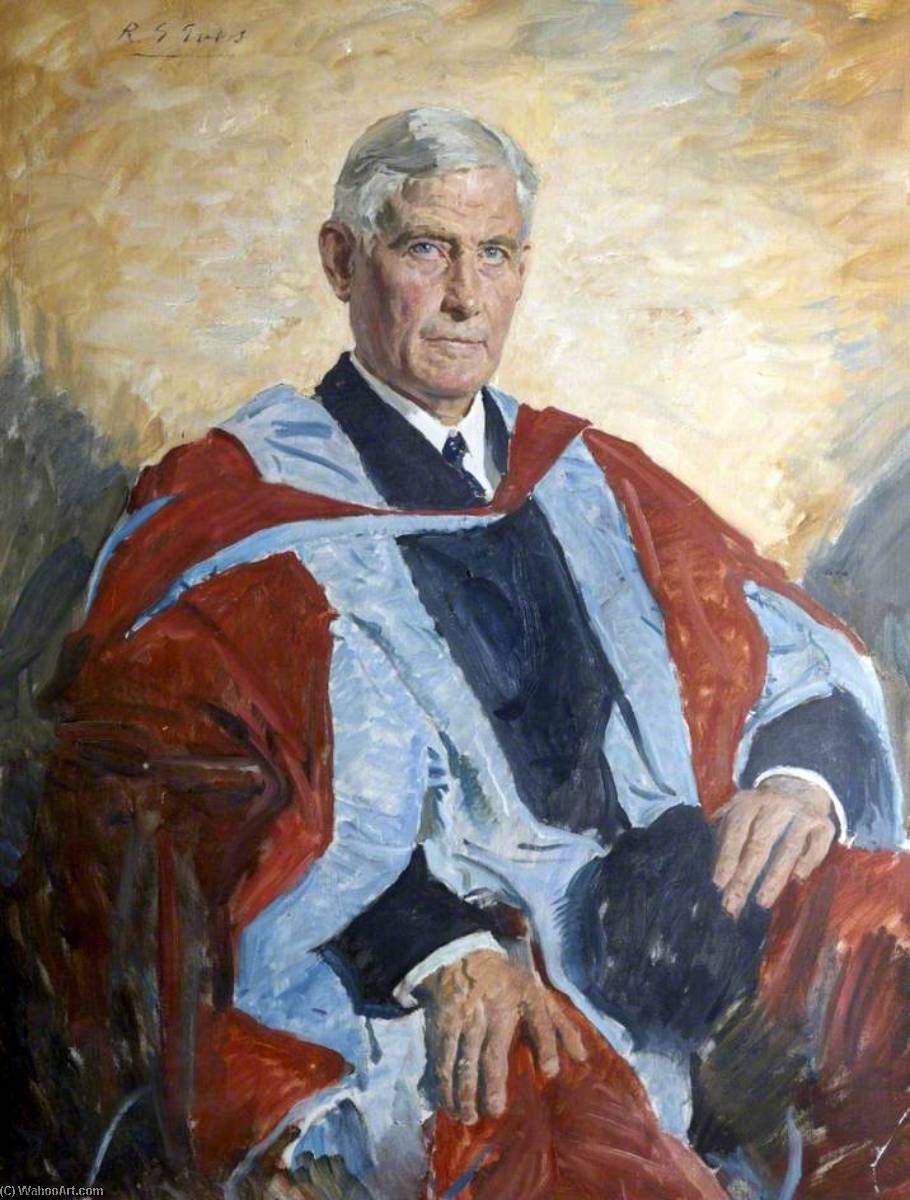 Wikioo.org - The Encyclopedia of Fine Arts - Painting, Artwork by Reginald Grenville Eves - John Murray, Principal of the University College of the South West (c.1930–c.1950)