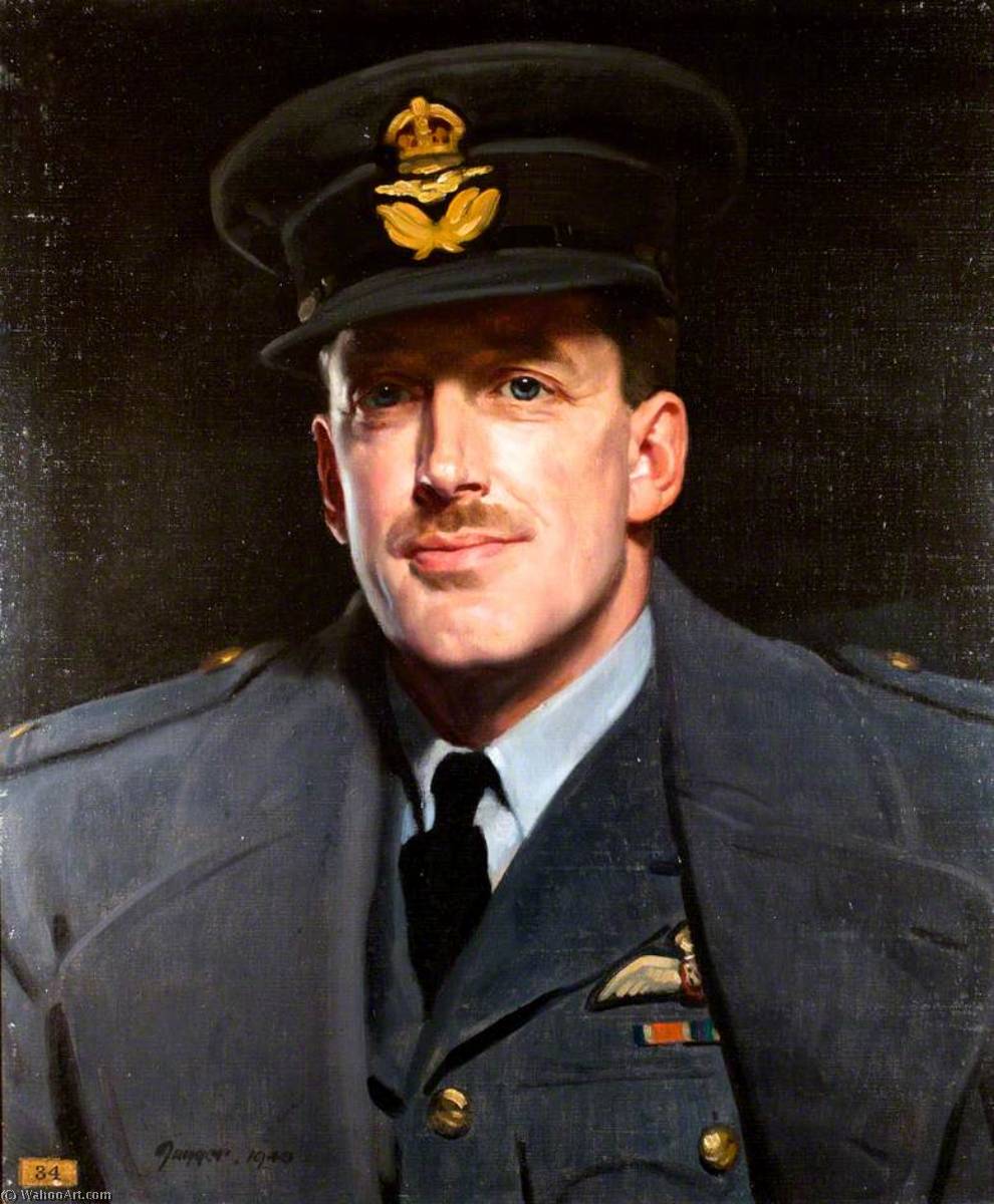 WikiOO.org - Encyclopedia of Fine Arts - Maleri, Artwork David Jagger - Flight Lieutenant George C. Burnside