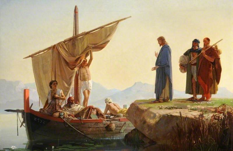 WikiOO.org - 百科事典 - 絵画、アートワーク Edward Armitage - キリスト 呼び出し  ザー  使徒  ジェームズ  と  ジョン