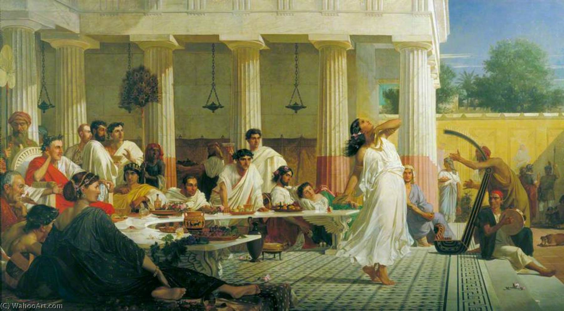 WikiOO.org - Encyclopedia of Fine Arts - Maalaus, taideteos Edward Armitage - Herod's Birthday Feast