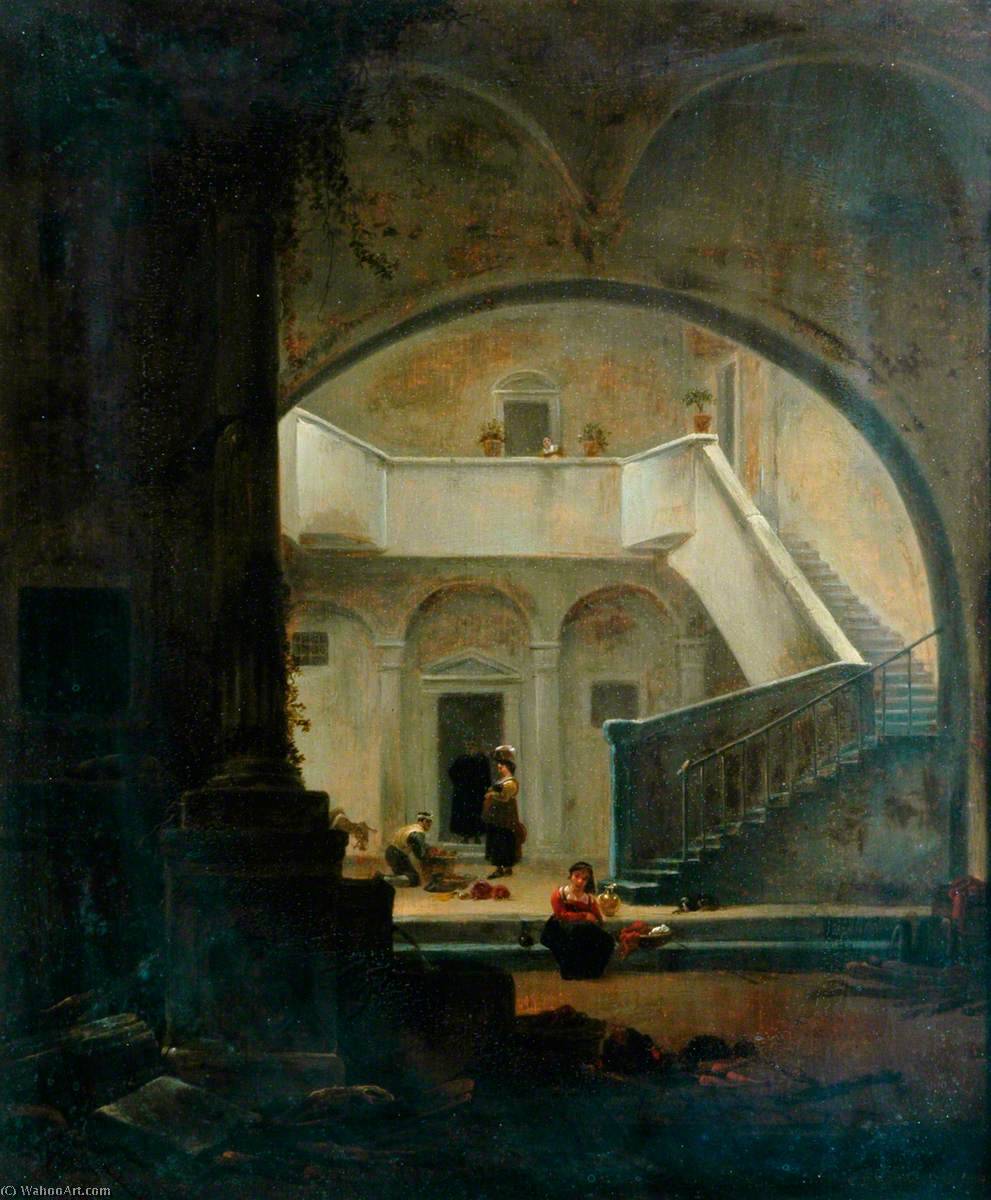 Wikioo.org – La Enciclopedia de las Bellas Artes - Pintura, Obras de arte de Thomas Wyck - figuras el  grave  todaclasede  Un  Casa