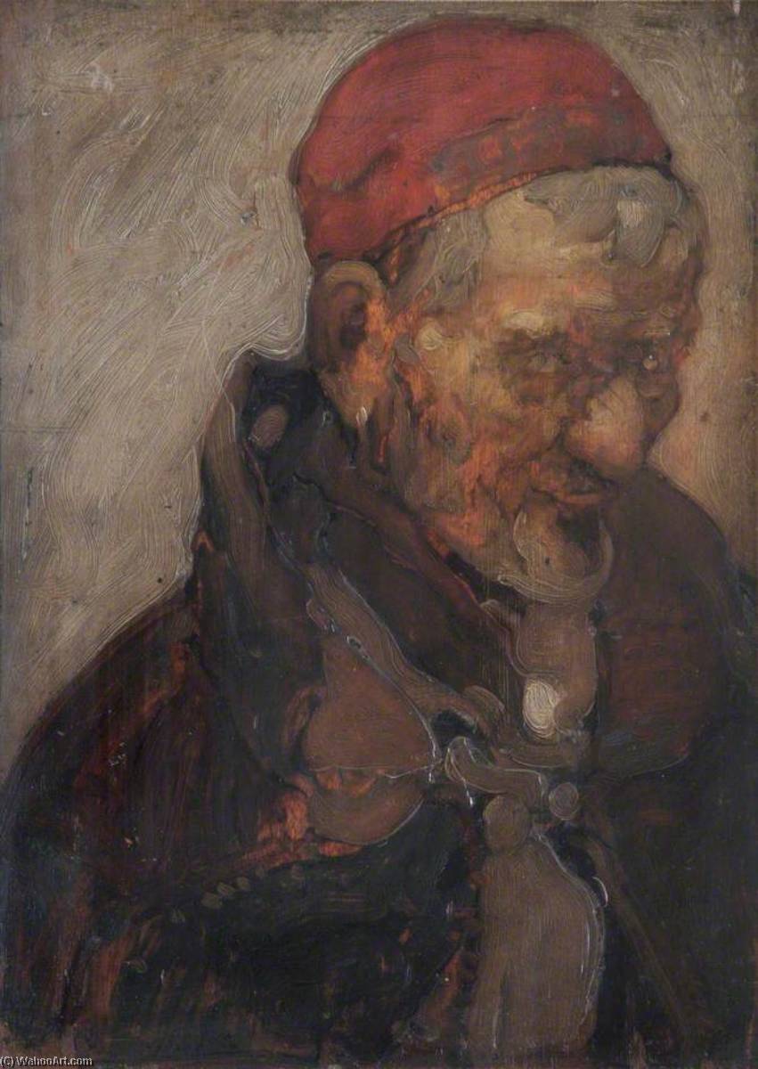 Wikioo.org - The Encyclopedia of Fine Arts - Painting, Artwork by Frank William Brangwyn - A Beggar, Assisi