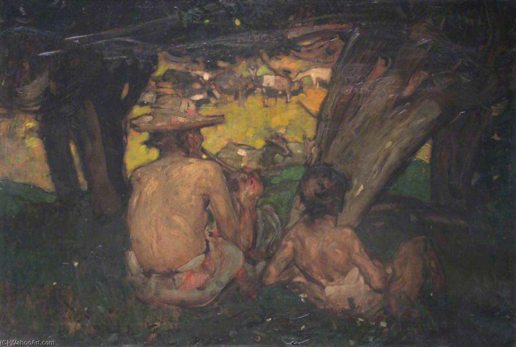 Wikioo.org - The Encyclopedia of Fine Arts - Painting, Artwork by Frank William Brangwyn - The Goatherd