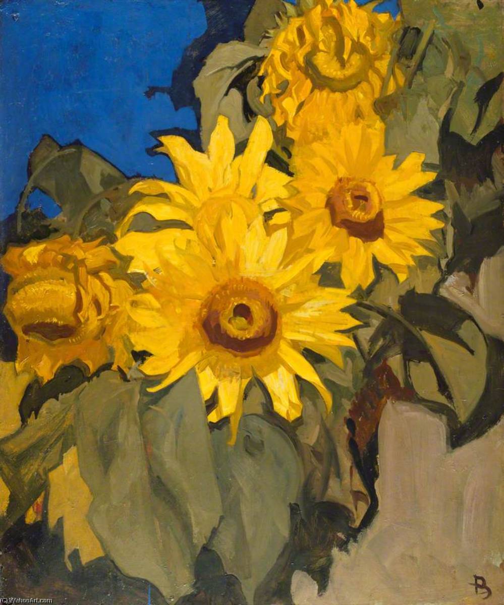 Wikioo.org - The Encyclopedia of Fine Arts - Painting, Artwork by Frank William Brangwyn - Sunflowers