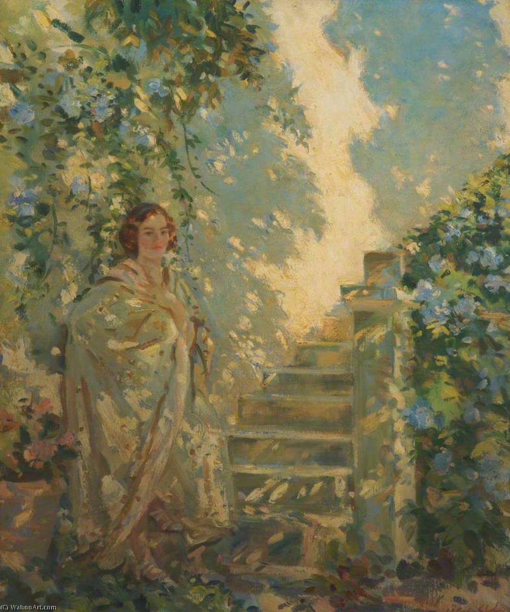 Wikioo.org - The Encyclopedia of Fine Arts - Painting, Artwork by Wilfrid Gabriel De Glehn - Shadows on the Wall, Cannes, France