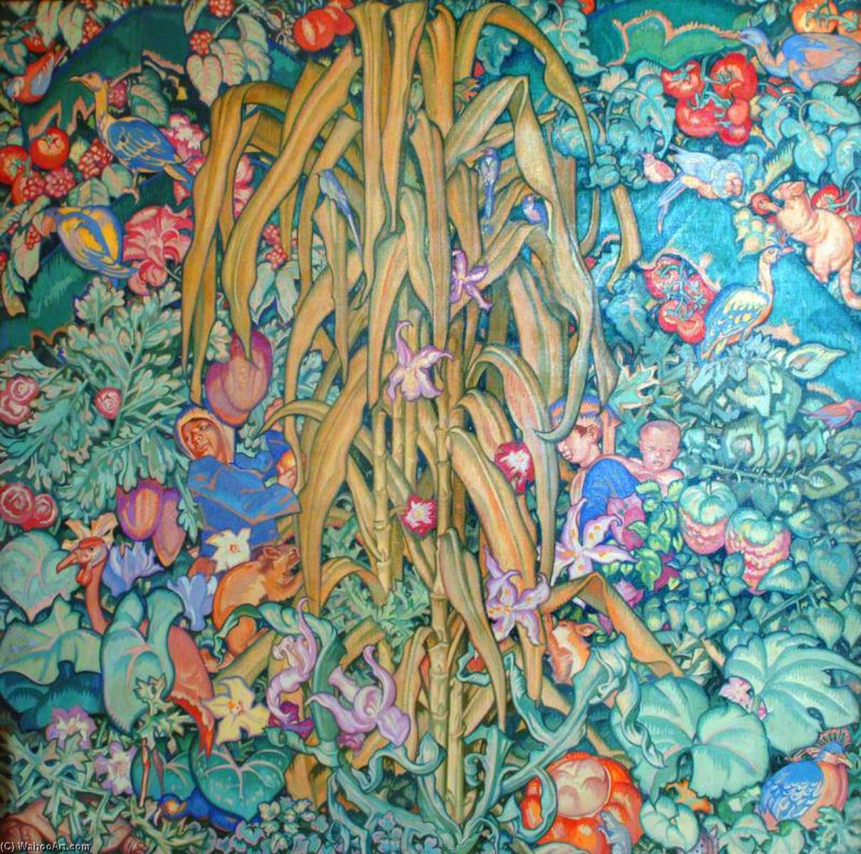 WikiOO.org - Encyclopedia of Fine Arts - Maleri, Artwork Frank William Brangwyn - British Empire Panel (7) West Indies