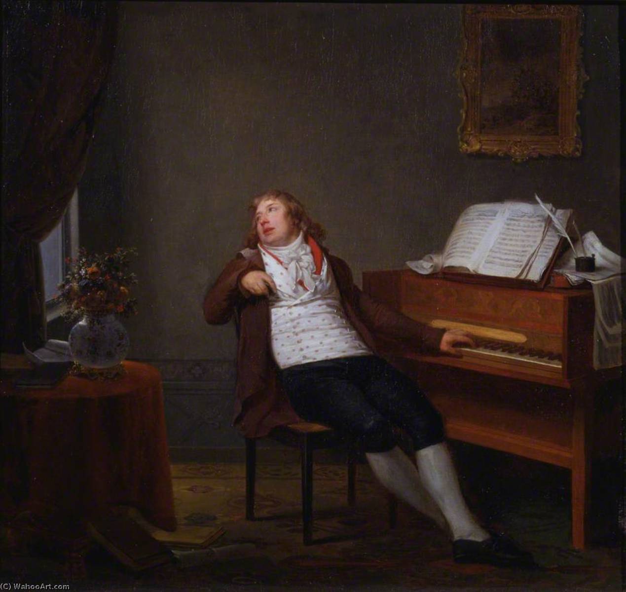 Wikioo.org - The Encyclopedia of Fine Arts - Painting, Artwork by Henri Pierre Danloux - Jan Ladislav Dussek (1760–1812)