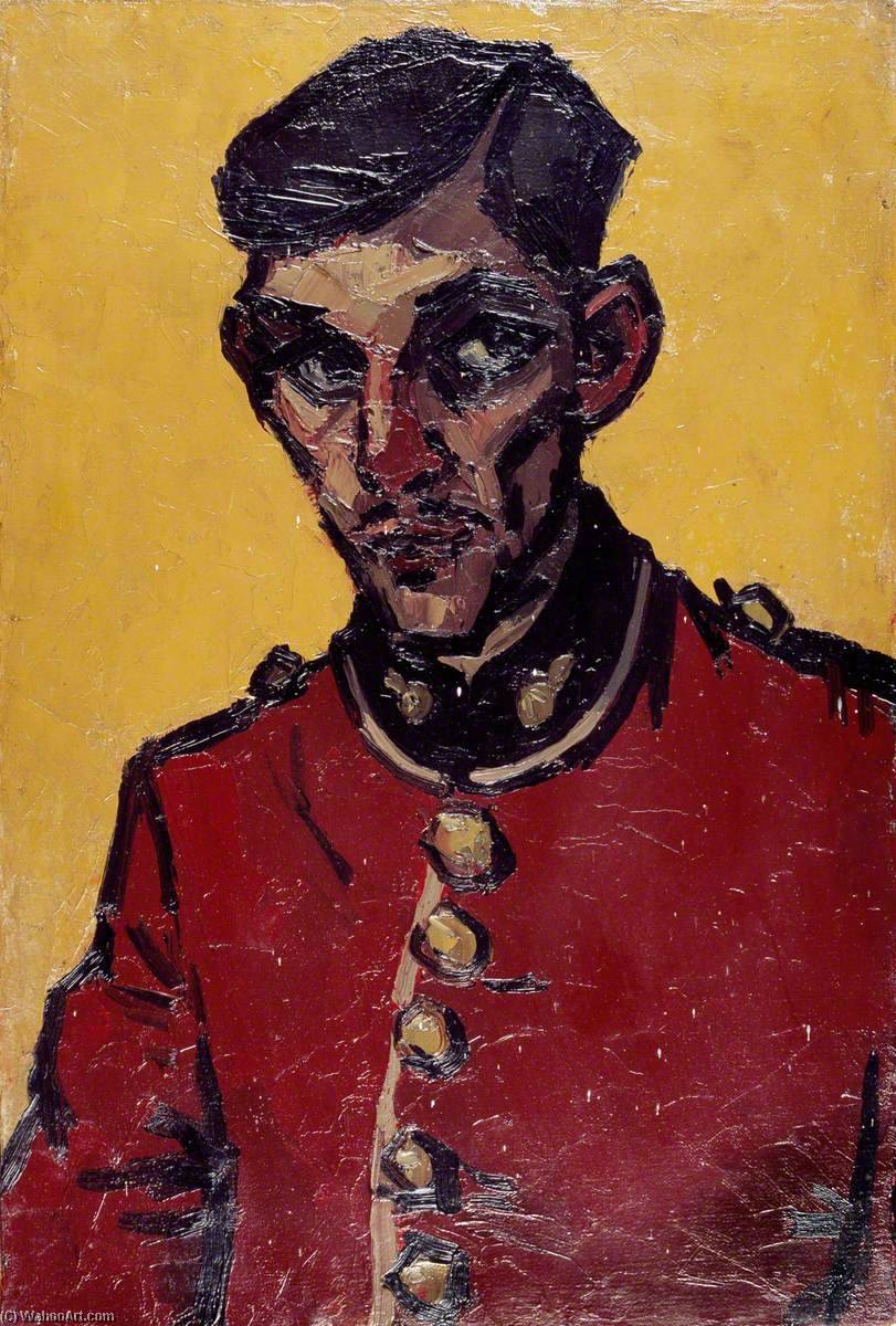 Wikioo.org - The Encyclopedia of Fine Arts - Painting, Artwork by John Kyffin Williams - An Officer of the Royal Welch Fusiliers