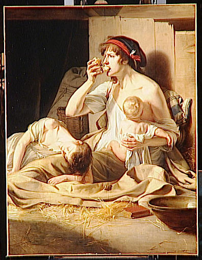 Wikioo.org - The Encyclopedia of Fine Arts - Painting, Artwork by Henri Pierre Danloux - SCENE DE MISERE
