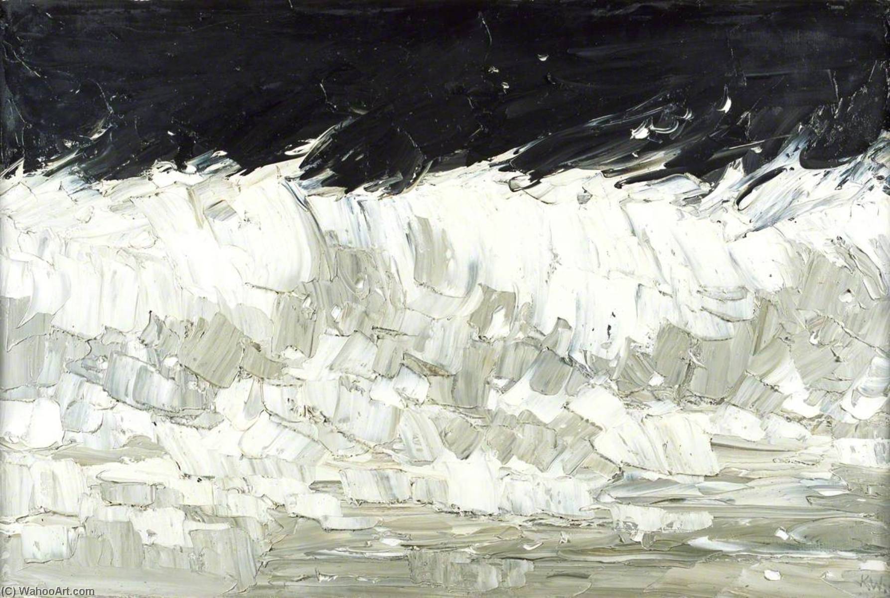 Wikioo.org - The Encyclopedia of Fine Arts - Painting, Artwork by John Kyffin Williams - Wave on Stormy Sea