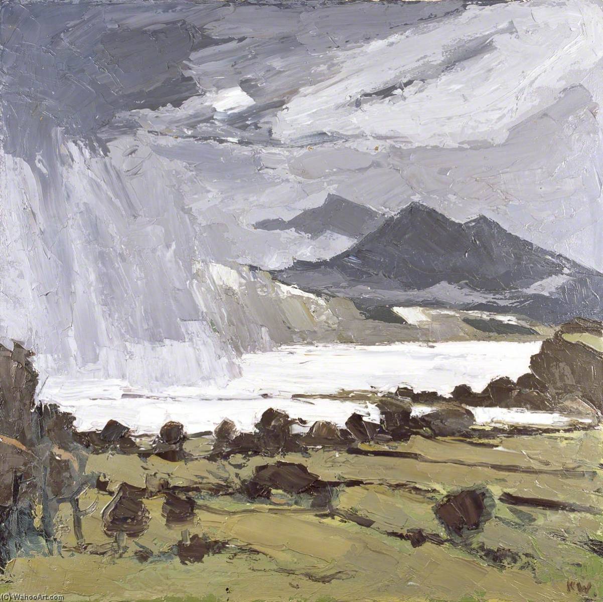 Wikioo.org - The Encyclopedia of Fine Arts - Painting, Artwork by John Kyffin Williams - Storm Approaching