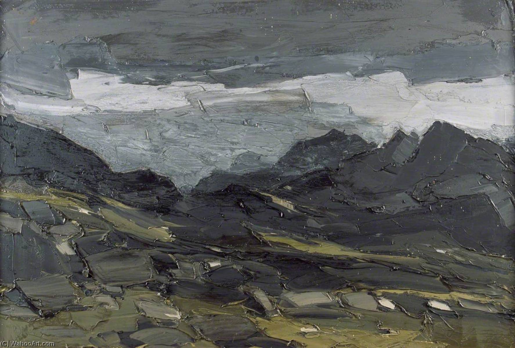 Wikioo.org - The Encyclopedia of Fine Arts - Painting, Artwork by John Kyffin Williams - Storm Approaching, Eryri