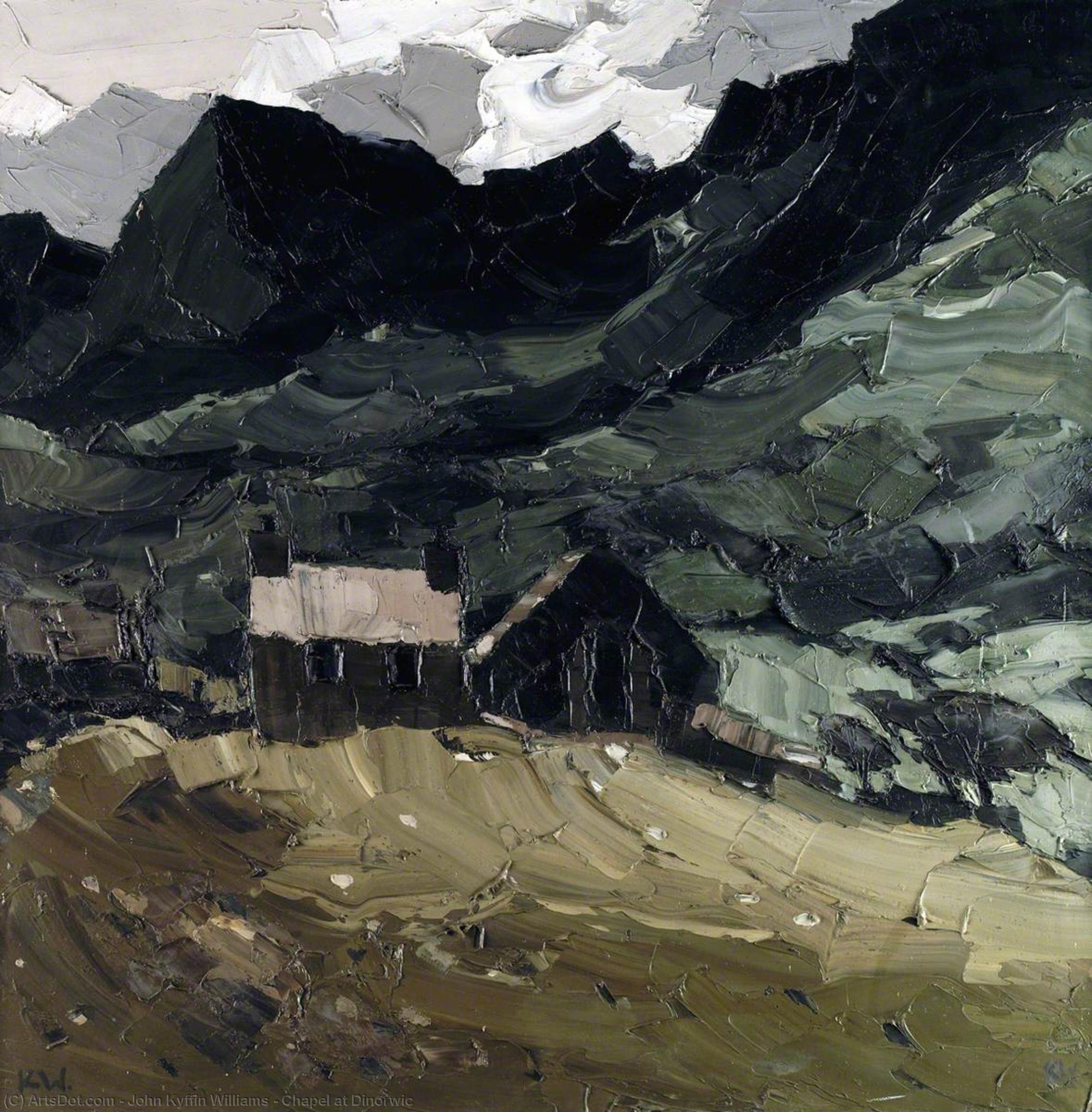 Wikioo.org - The Encyclopedia of Fine Arts - Painting, Artwork by John Kyffin Williams - Chapel at Dinorwic