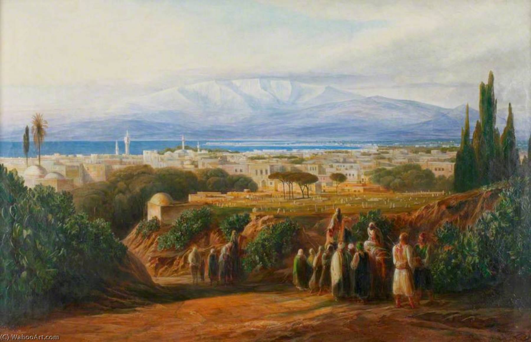 Wikioo.org - The Encyclopedia of Fine Arts - Painting, Artwork by Edward Lear - View of Beirut