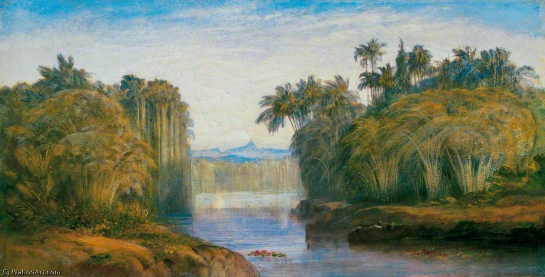 WikiOO.org - Εγκυκλοπαίδεια Καλών Τεχνών - Ζωγραφική, έργα τέχνης Edward Lear - A View of Adam's Peak, Ceylon