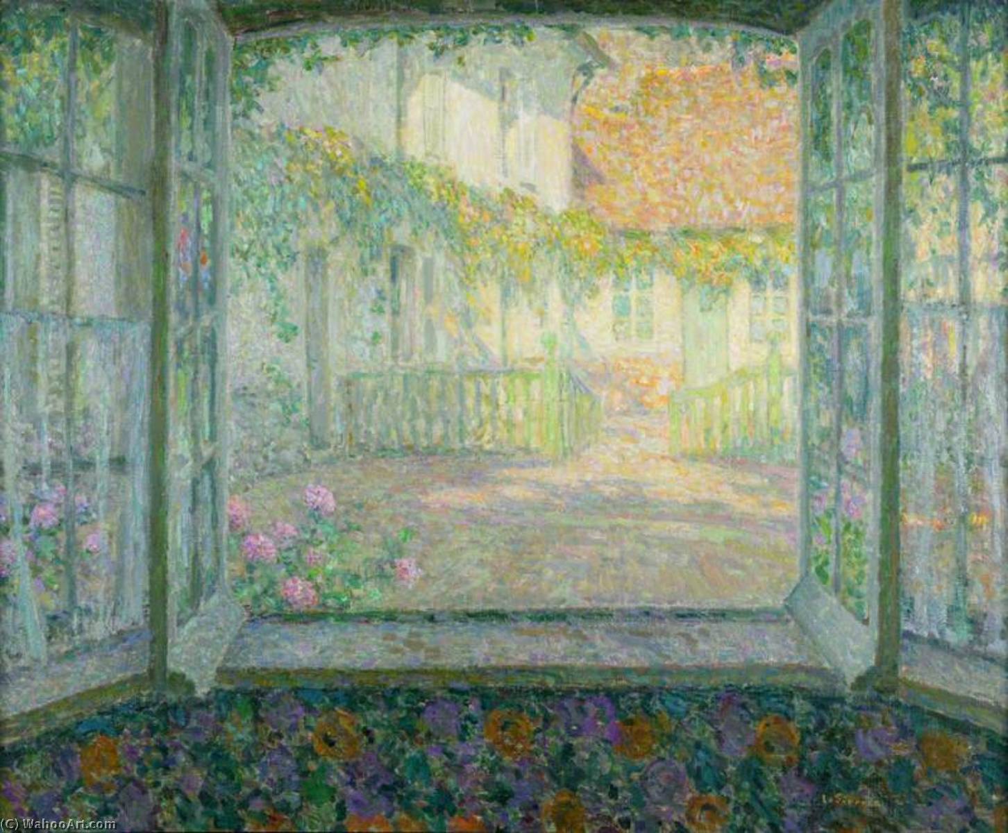 WikiOO.org - Enciclopédia das Belas Artes - Pintura, Arte por Henri Eugène Augustin Le Sidaner - Courtyard from a Window