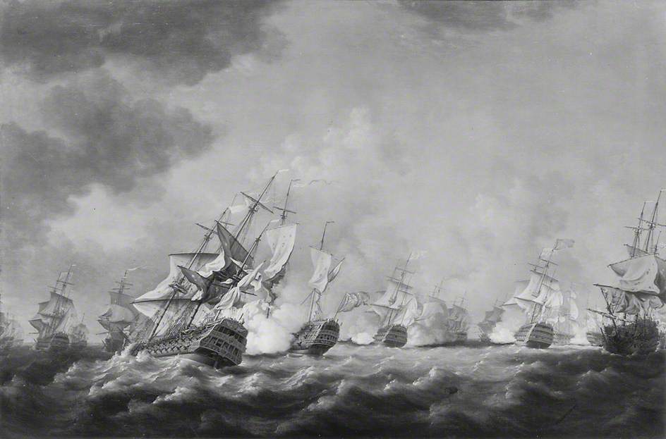 Wikioo.org - The Encyclopedia of Fine Arts - Painting, Artwork by Richard Paton - The Battle of Quiberon Bay, 20 November 1759