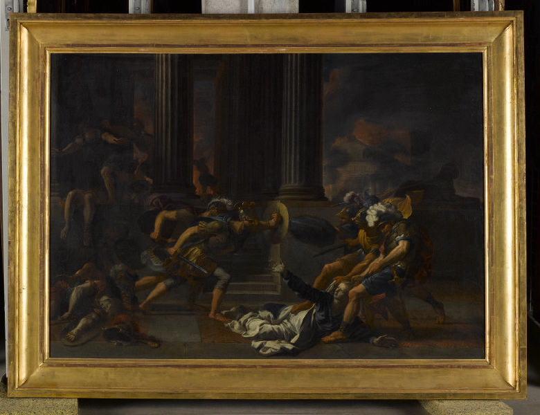 WikiOO.org - Encyclopedia of Fine Arts - Maleri, Artwork Antoine Rivalz - Cassandre tirée hors du temple de Pallas