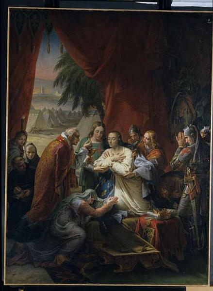 Wikioo.org – L'Encyclopédie des Beaux Arts - Peinture, Oeuvre de Charles Meynier - SAINT LOUIS RECEVANT LE VIATIQUE . 1270
