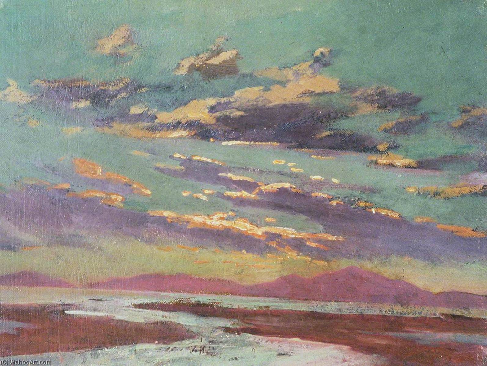 Wikioo.org - The Encyclopedia of Fine Arts - Painting, Artwork by Christopher Williams - Sunset from Barmouth