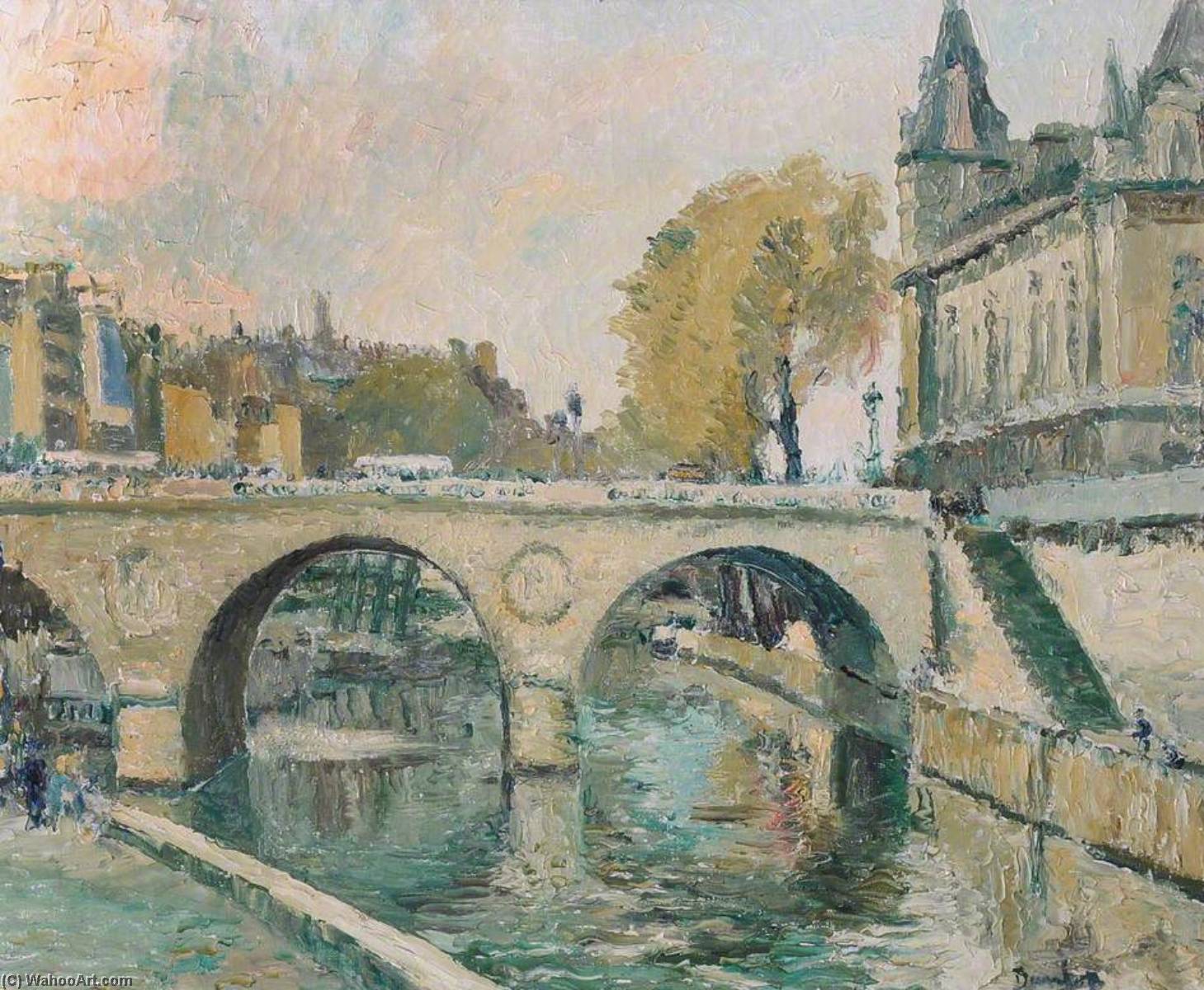 Wikioo.org - The Encyclopedia of Fine Arts - Painting, Artwork by Ronald Ossory Dunlop - The Bridge, Paris