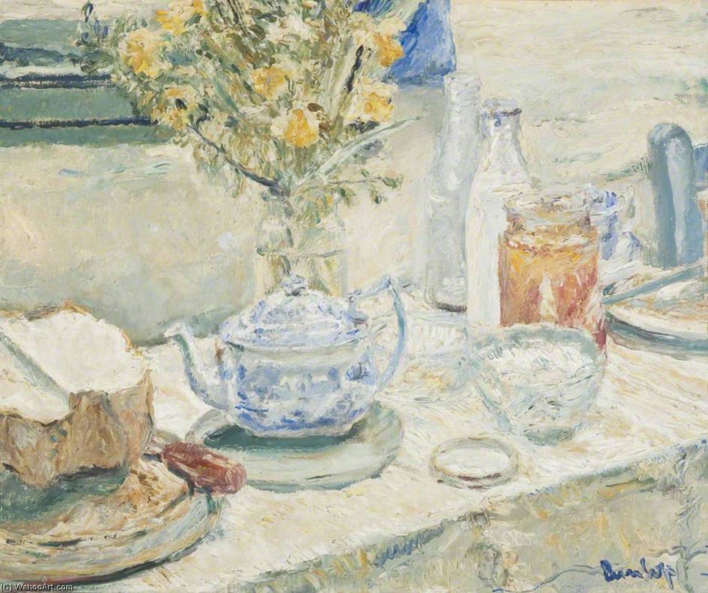 Wikioo.org - The Encyclopedia of Fine Arts - Painting, Artwork by Ronald Ossory Dunlop - My New Teapot